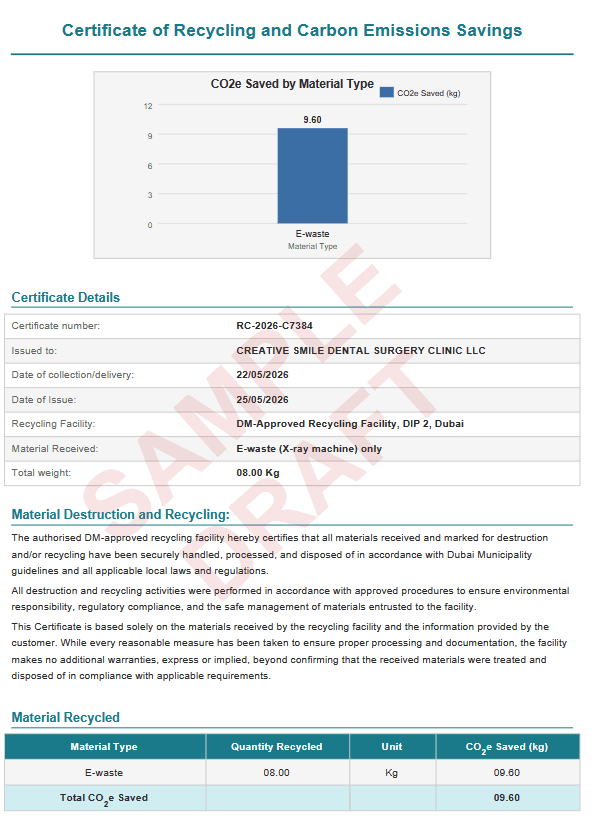 Case Study — Dental Clinic X-Ray Machine Disposal, Dubai (May 2026)